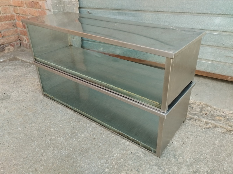 vitrina alimentos hosteleria metal inox 24.8x89x32 2u